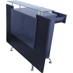 Design skrank i sort / antracit og glas