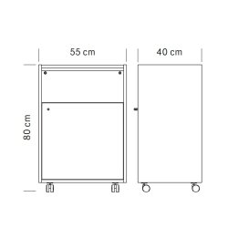 Sistema Beauty Rullebord med skab og hylde - Lys