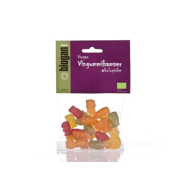 Biogan Vingummibamser - gelatinefri - kologisk og vegansk - 75 g