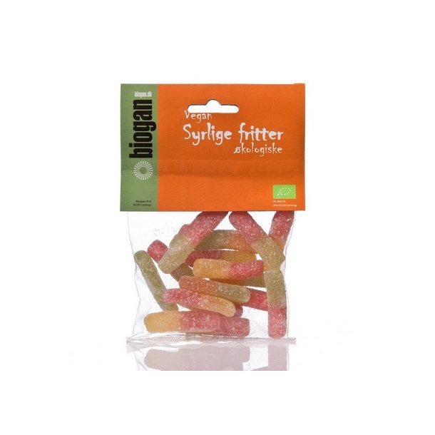 Biogan Syrlige Fritter - gelatinefri, kologisk og vegansk - 75 g