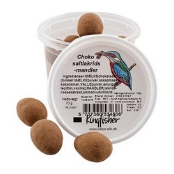 Kingfisher Choko saltlakrids mandler - 70 g.