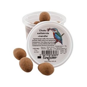 Kingfisher Choko saltlakrids mandler - 70 g.