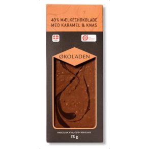 koladen Mlkechokolade Karamel/Knas, kologisk - 75 g.