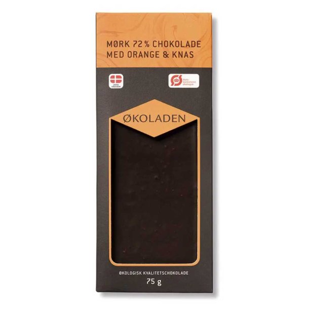 koladen Mrk chokolade med orangeknas - kologisk