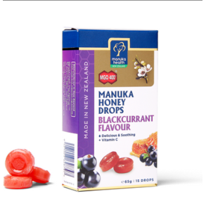 Manuka honning drops Blackcurrant - 65 g.