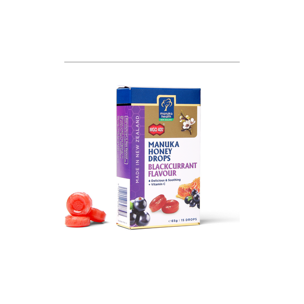 Manuka honning drops Blackcurrant - 65 g.