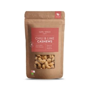 Guru Snack Organic Cashews Chili & Lime  - 100 g.