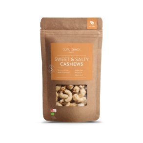 Guru Snack Organic Cashew Sweet & Salty  - 100 g.