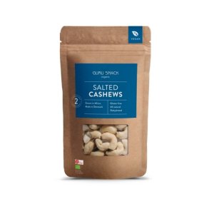 Guru Snack Organic Cashews Salted  - 100 g.