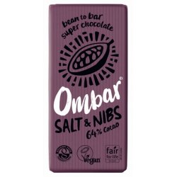 Ombar Salt &amp; kakaonibs 64% kakao � - 70 g.