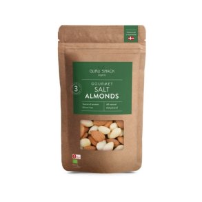 Guru Snack Organic Gourmet Salt mandler  - 100 g.