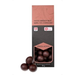 koladen Hasselndder m. 72% Mrk Chokolade  - 90 g.