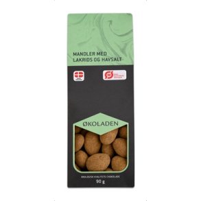 koladen Mandler m. lakrids og havsalt  - 90 g.