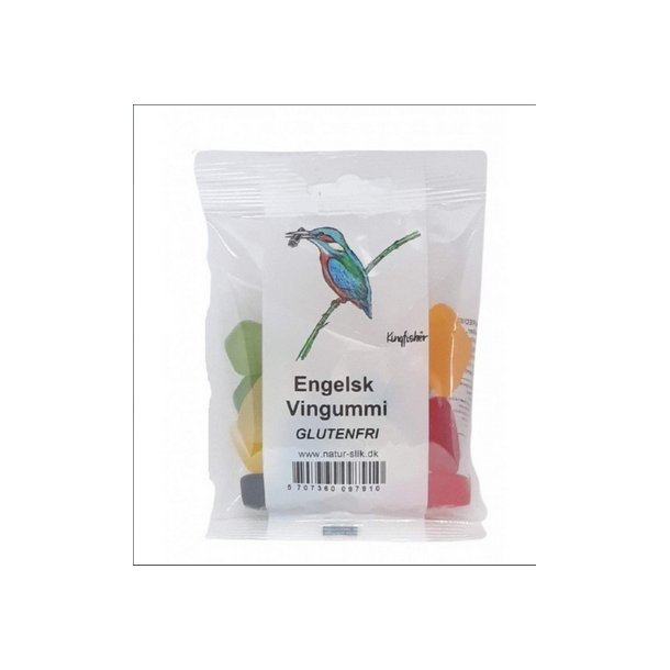 Kingfischer Engelsk vingummi - Glutenfri - 80 g.