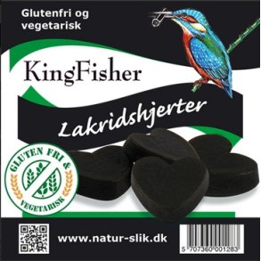Kingfisher Lakridshjerter - 90 g.