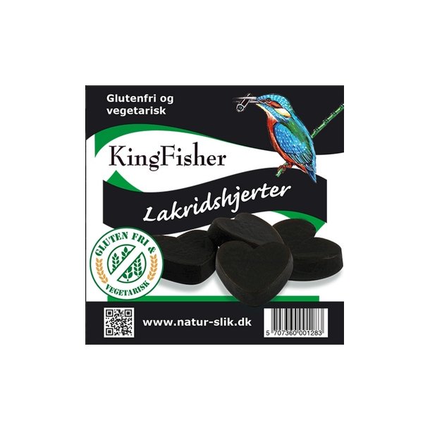 Kingfisher Lakridshjerter - 90 g.
