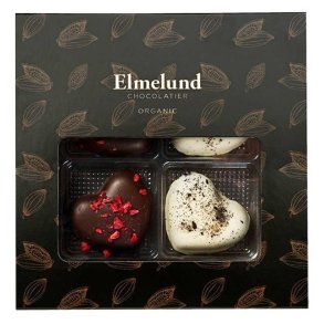 Elmelund Marcipanhjerter 2 varianter gaveske - kologisk
