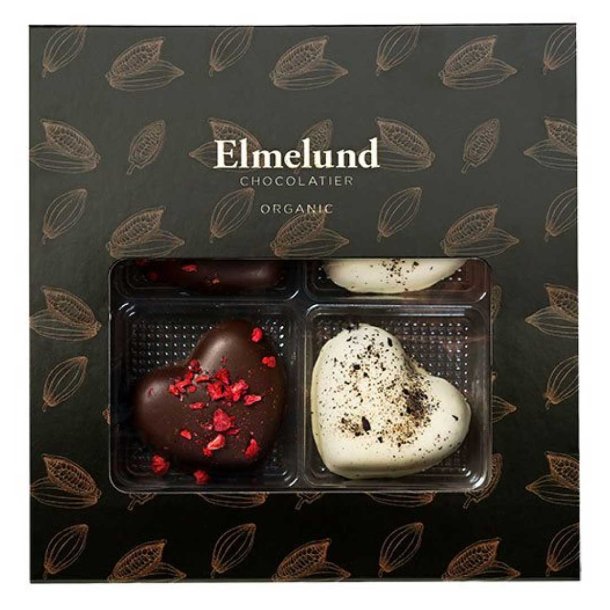 Elmelund Marcipanhjerter 2 varianter gaveske - kologisk