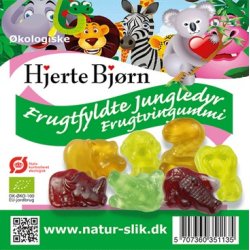 Hjerte Bj�rn Frugtfyldte Jungledyr �  - 80 g.