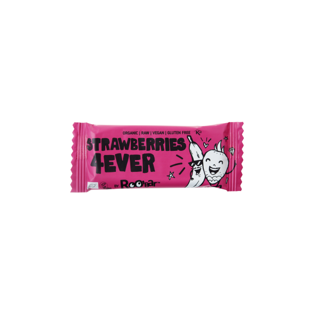 Bar Jordbr og banan  - Roobar - 4 stk. 