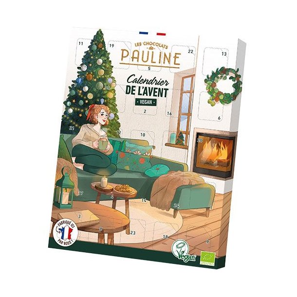 Pauline Julekalender med Chokolade - kologisk og vegansk