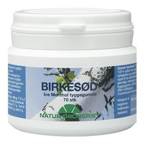 Natur-Drogeriet Tyggegummi Birkesød ice menthol - 70 stk.