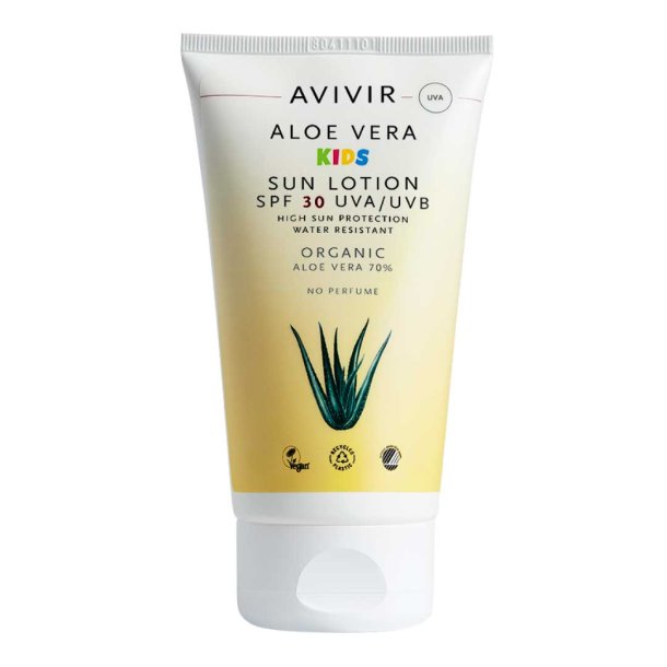 Avivir Aloe Vera Kids Sollotion SPF 30 - 150 ml. Bedst fr 9/24