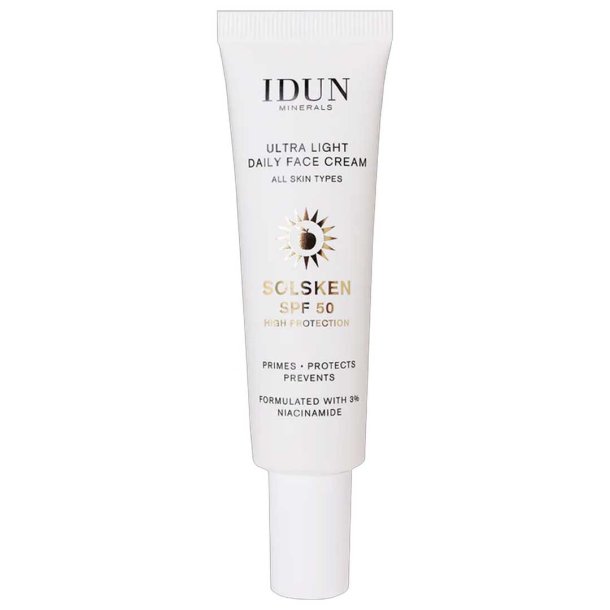 IDUN Minerals Solsken Solcreme til ansigtet SPF 50 - 30 ml.