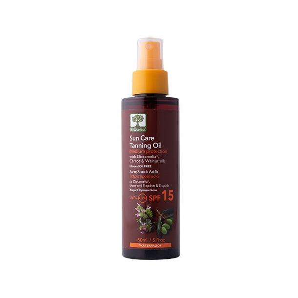 BIOselect Sun Care Tanning Oil SPF 15 - 150 ml.