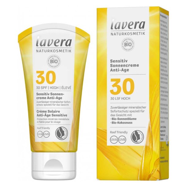 Lavera Anti-age solcreme  SPF 30 - 50ml Bedst fr 6-24