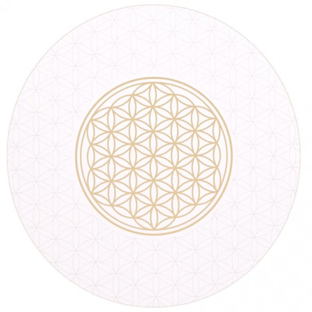 Beskyttelsesbrikker i MDF med Flower of Life mnster - 6 stk.