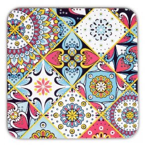  Beskyttelsesbrikker i MDF med Orientalsk mnster - 6 stk.