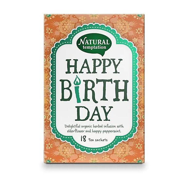 Natural temptation "Happy birthday" Urtete, kologisk - 18 teposer
