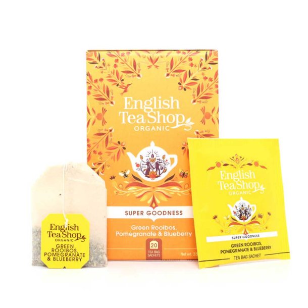 English Tea Shop Green Rooibos, Pomegranate &amp; Blueberry �kologisk - 20 breve