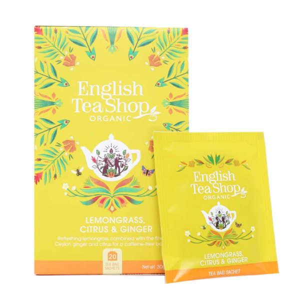 English Tea Shop Lemongrass, Citrus &amp; Ginger �kologisk - 20 breve