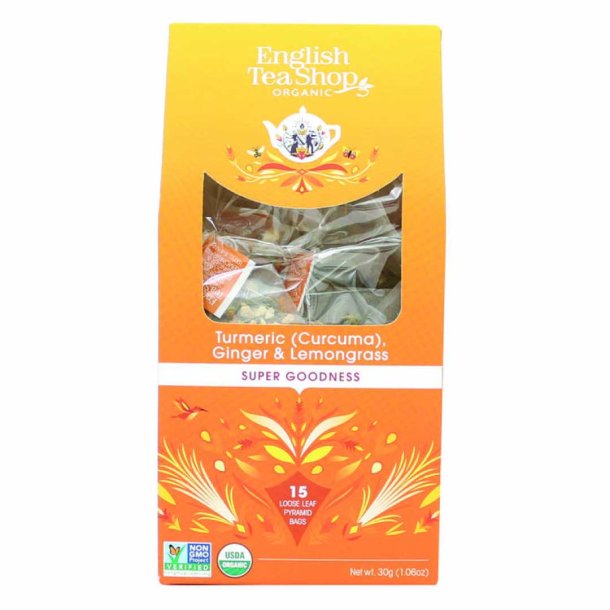 English Tea Shop Turmeric, Ginger &amp; Lemongrass �kologisk - 15 breve
