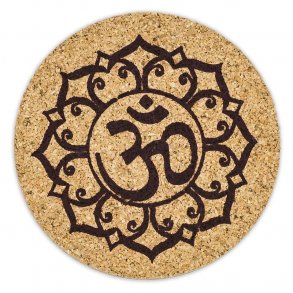 Beskyttelsesbrikker i kork med Ohm Lotus - 6 stk.