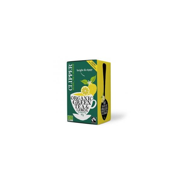 Clipper Grn te med citron - kologisk - 20 breve