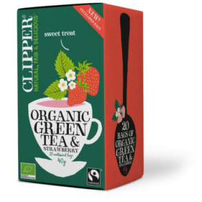 Clipper Grn te med Jordbr - kologisk - 20 breve