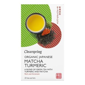 Clearspring Grn te m. Matcha & Gurkemeje - kologisk - 20 breve
