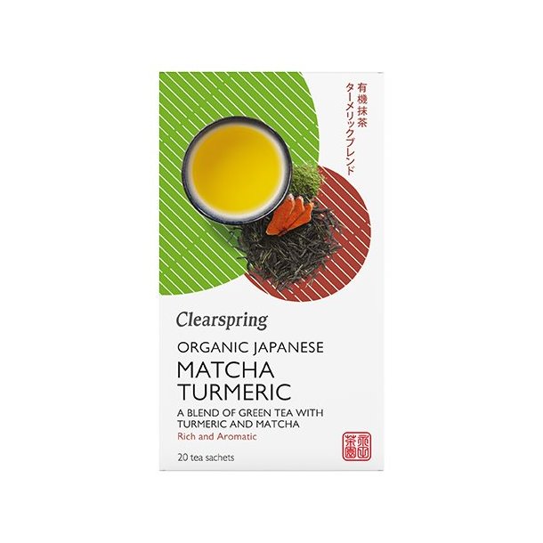 Clearspring Grn te m. Matcha & Gurkemeje - kologisk - 20 breve