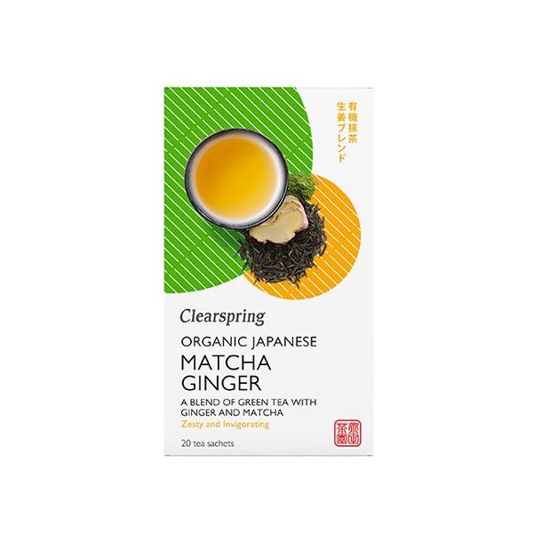 Clearspring Grn te m. Matcha &amp; Ingefr - kologisk - 20 breve
