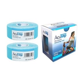 �cuTop Terapeutisk Tape Bl� 2,5cmx5 m, 2 ruller