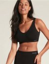 Boody Eco Wear padded shaper crop bra i kologisk bambus - Sort