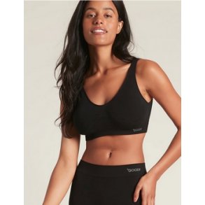 Boody Eco Wear padded shaper crop bra i økologisk bambus - Sort