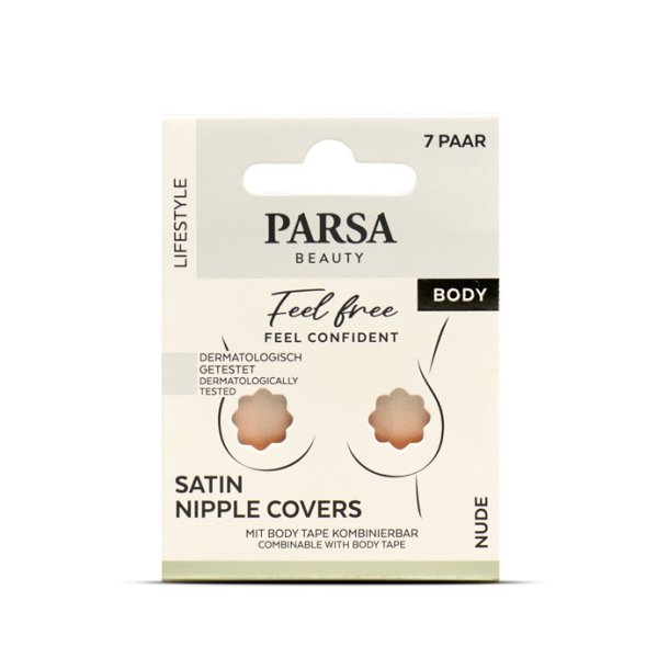Parsa 7 x Satin nipple covers - Nude