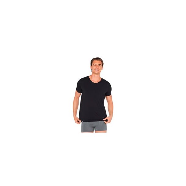 Boody Eco Wear T-shirt Herre V-hals i kologisk bambus - sort