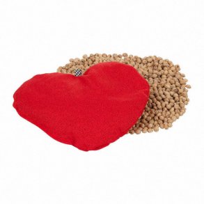 Varme- og Klepude med kirsebrsten - Hjerteformet