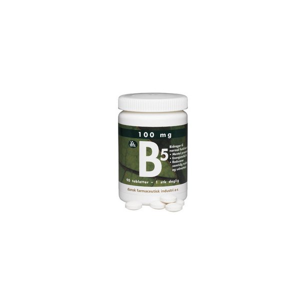 B5-Vitamin 100 mg. - 90 depottabletter