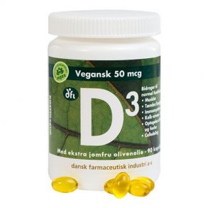 D3 Vitamin 50 mcg - Vegansk - 90 stk.